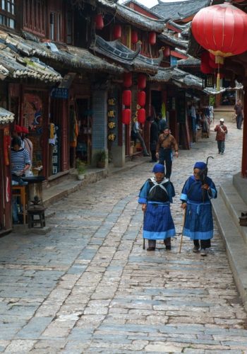 Dayan old town scenery Lijiang Yunnan China