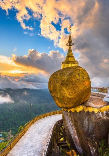 Golden Rock of Mount Kyaiktiyo Myanmar