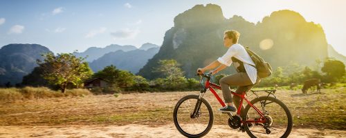 bicycle-in-mountain-area-in-Laos